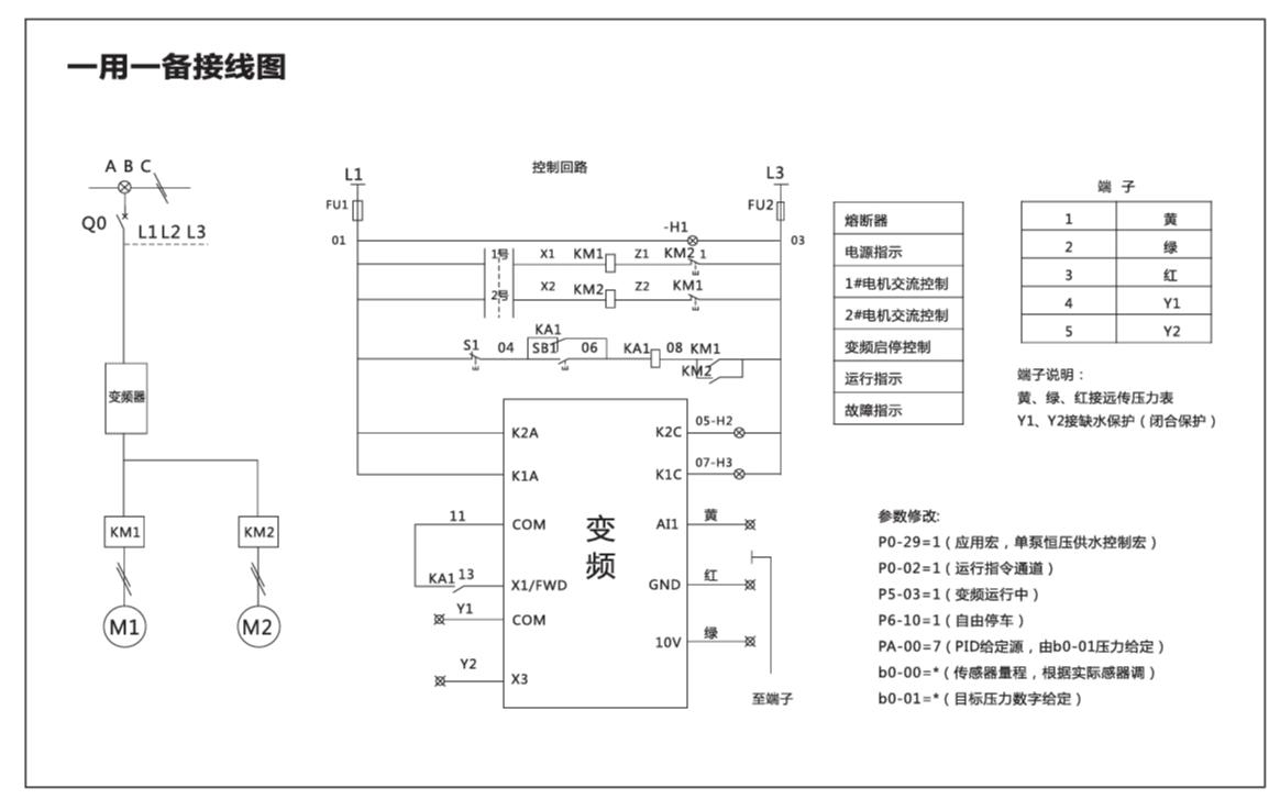 Схема резервного подключения один-на-один для высокопроизводительных универсальных векторных преобразователей переменного тока серии SKF8000